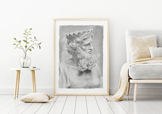 Hades Poster | Greek Mythology Art Print | God of the Underworld & Dead | Olympian Gods Wall Decor