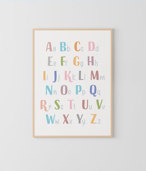 ABC Alphabet Poster, Learning Home School,preschool Poster,homeschool  Print, Classroom Decor,watercolor Printable Nusery Decor,abc Print 