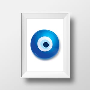Evil Eye Poster, Amulet Prints, Nazar poster, Kids Room Decor, Symbol Of Protection, Spiritual art
