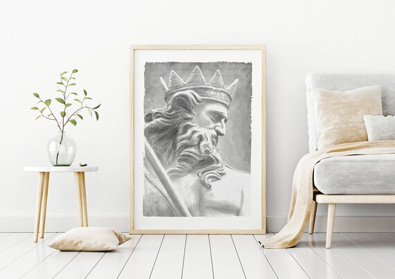 Poseidon poster, Greek mythology, neptune god, god of sea, Olympian gods