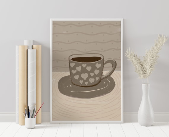 Coffee Lover, Coffee Poster, Printable Wall Art, Kitchen Poster, coffee lover gift