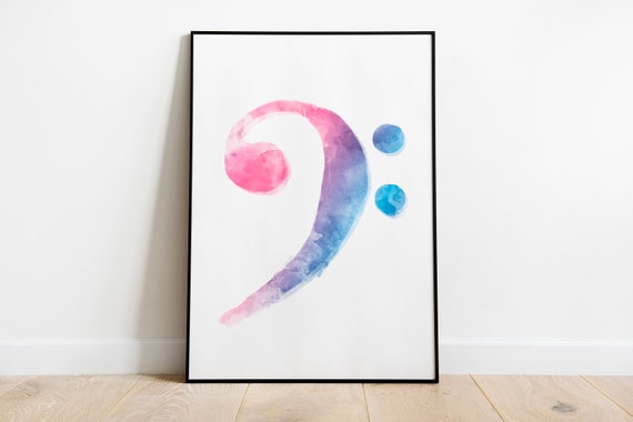 Bass clef, F Clef, Music Classroom Decor, music poster