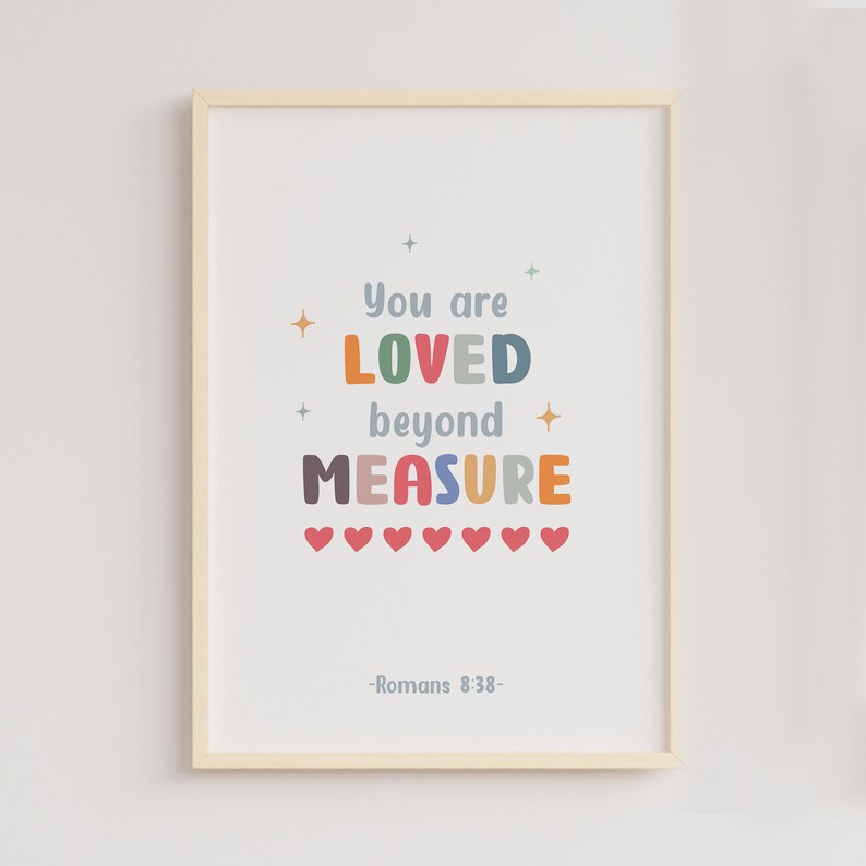 Set of 6 Kids Bible Verses, Christian Education, Nursery Bible Verse