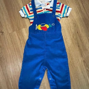 Vintage Healthtex Airplane Overalls +top