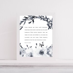 Vincent Van Gogh, Close friends are truly life's treasures, Friendship, Wall Quote Print, Van Gogh