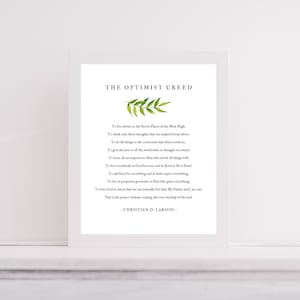 Christian D. Larson - the Optimist Creed - to Live Always in the Secret ...