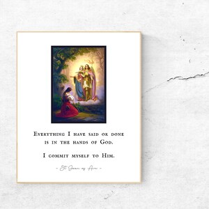 Joan of Arc/ Everything I have said or done is in the hands of God/ Hermann Anton Stilke Art/ Appearance of St. Catherine & Michael to Joan