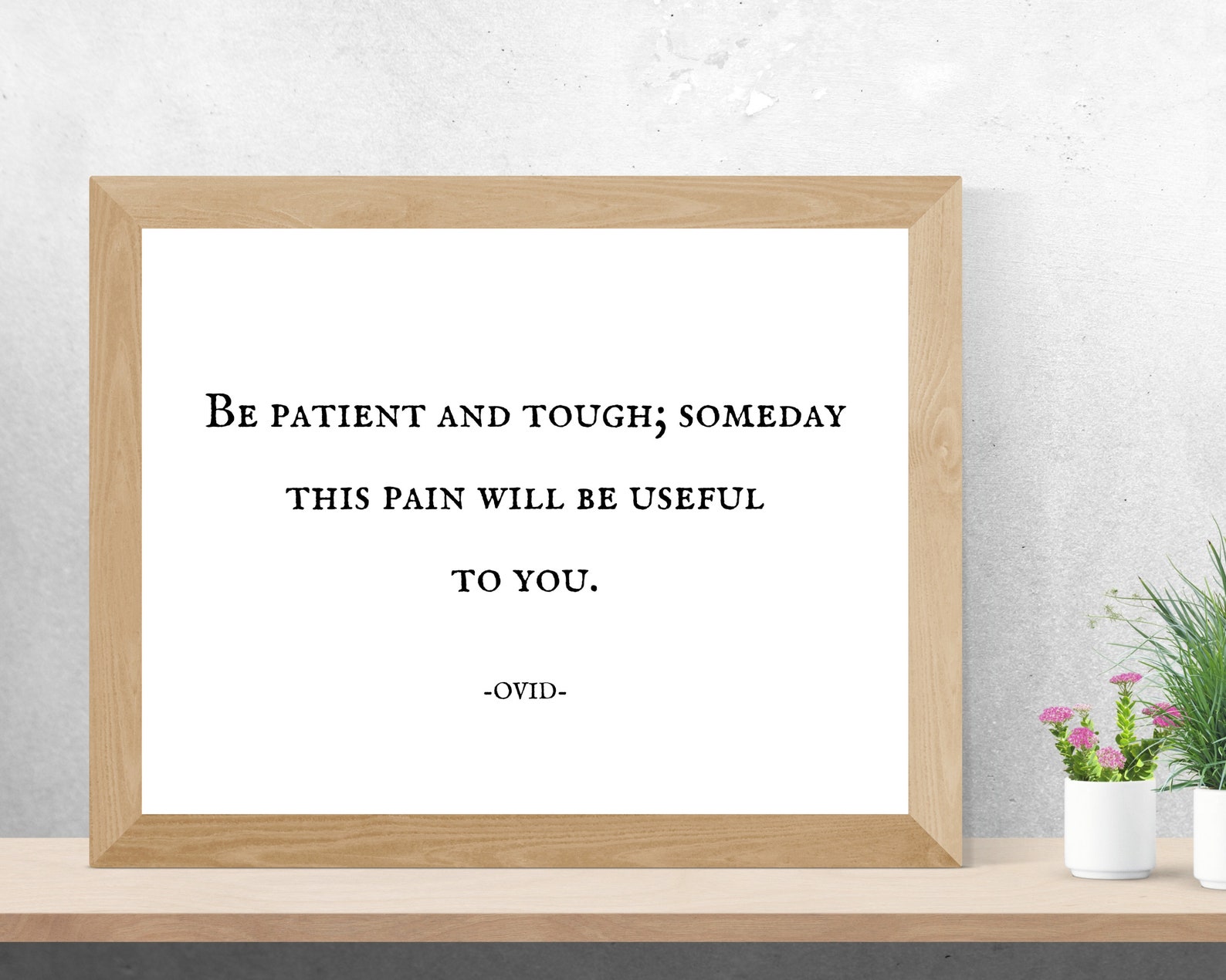 Ovid Be Patient and Tough Someday This Pain Will Be Useful Etsy