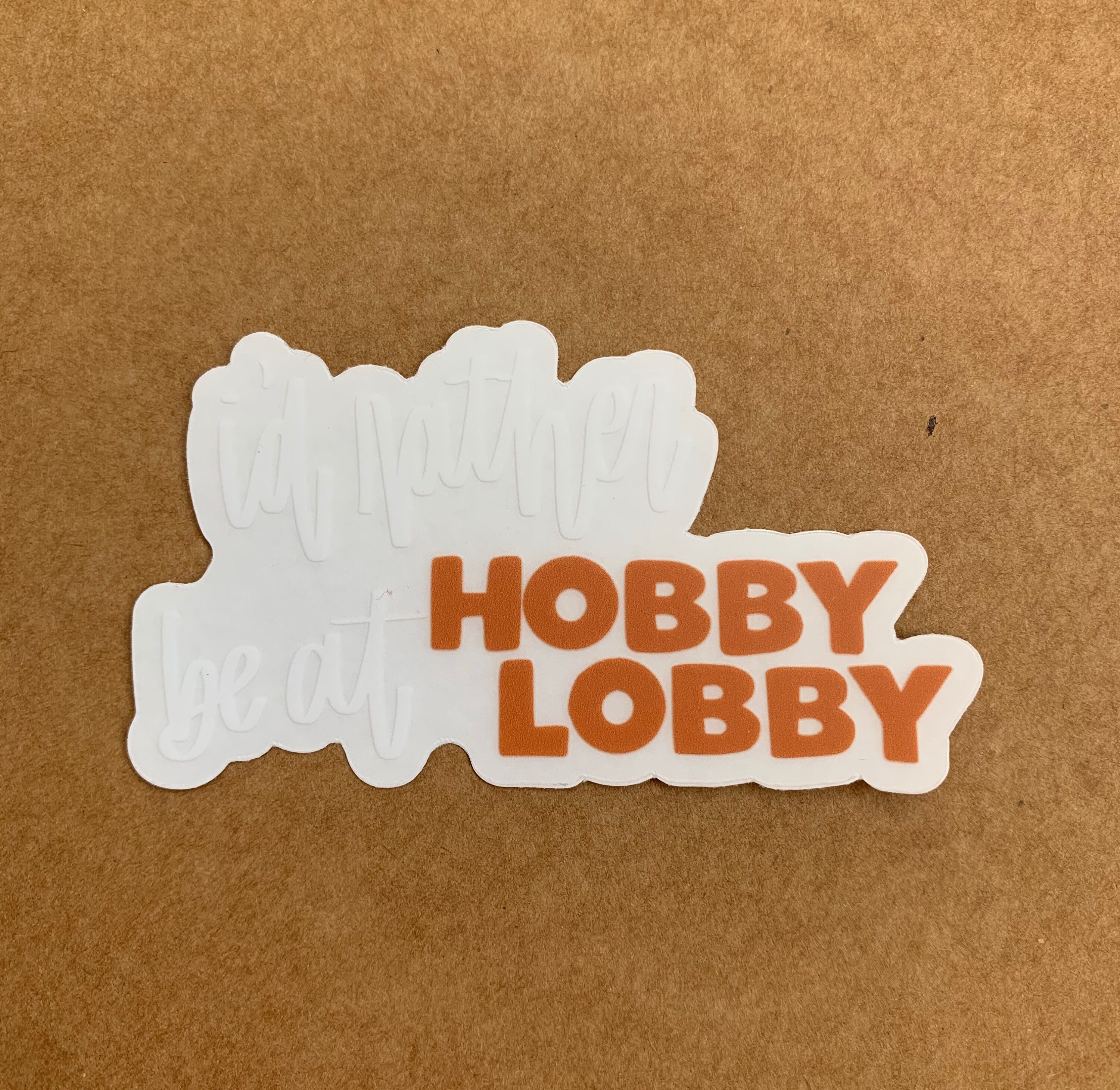 Id rather be at Hobby Lobby Shopping Vinyl Sticker Etsy
