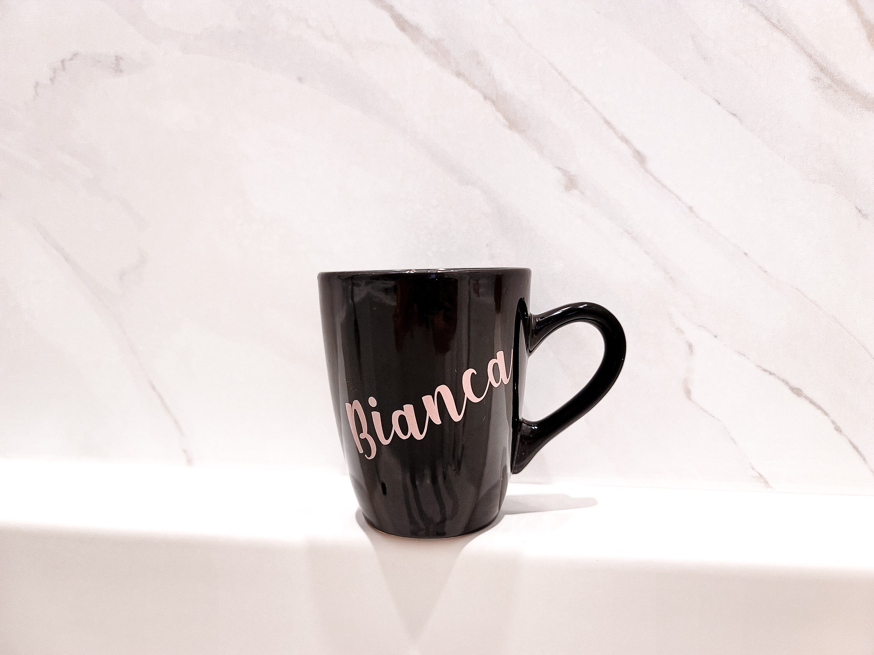 Personalized black mugs set of 4 Etsy