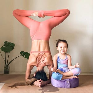 Lauryan adult and child eco-friendly cork yoga mats bundle