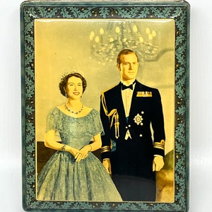 Queen Elizabeth II Coronation 1953 Small Confectionary Rectangle Tin Dulcet