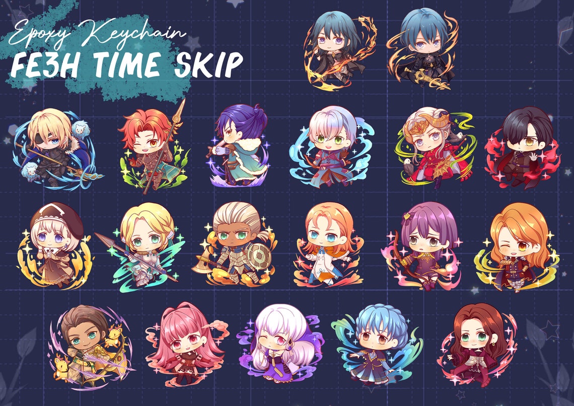 FE3H Epoxy keychain Etsy