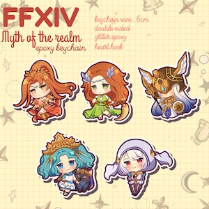 FFXIV Myth of the realm Epoxy Keychain