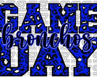 Bronchos Game Day PNG digital file sublimation print