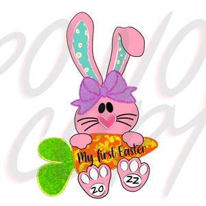 My First Easter Bunny Rabbit First Easter PNG Sublimation Transfer PNG