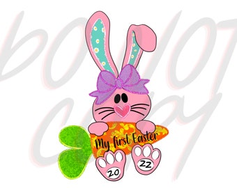My First Easter Bunny Rabbit First Easter PNG Sublimation Transfer PNG