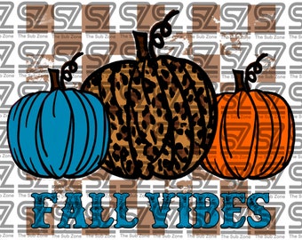 Pumpkin Fall Vibes PNG sublimation digital file