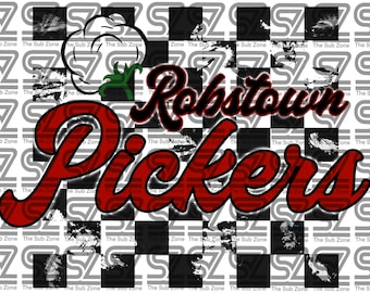 Robstown Pickers PNG sublimation/ digital file/ school shirt/ school spirit