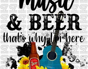 Country music and beer PNG Country concert png sublimation digital file