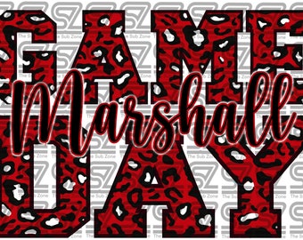 Marshall game day PNG Sublimation digital file