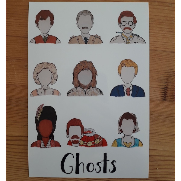 BBC Ghosts Character Print