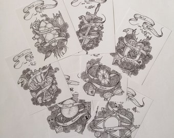 Harry Potter Fineliner Prints