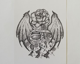 茨と薔薇の宮廷のプリント