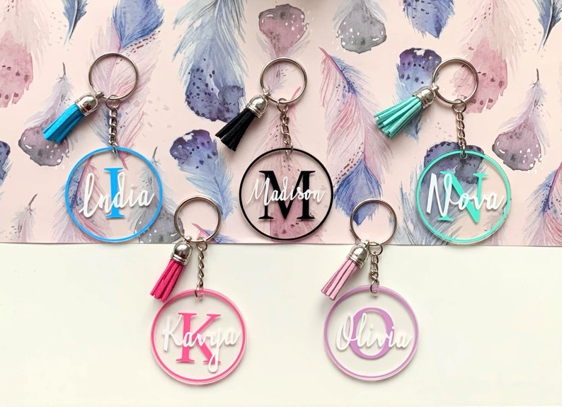 Personalised Keyring With Tassel | Personalised Keyring | Personalised ...