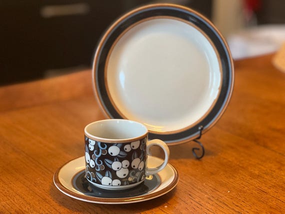 VINTAGE ARABIA Taika Trios , Coffee Sets (cup and Saucer