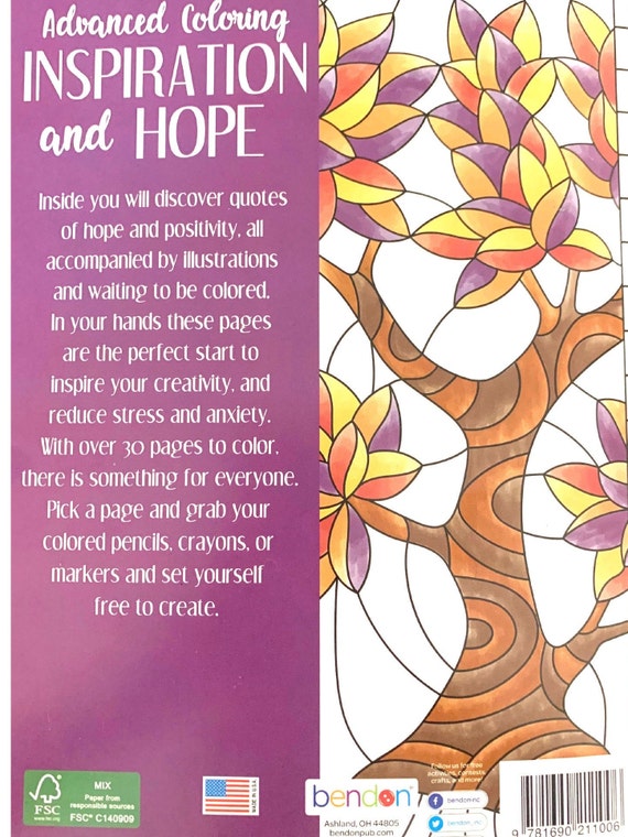 Adult Coloring Book with Pencils - Choose Hope