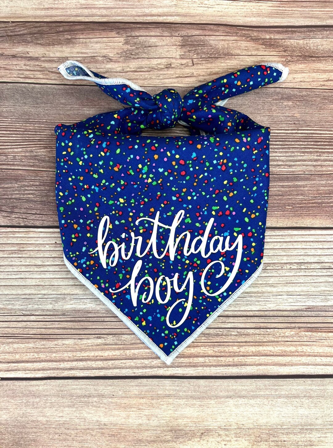 Confetti Celebration Birthday Boy Tieon Dog Bandana Dog Birthday Dog