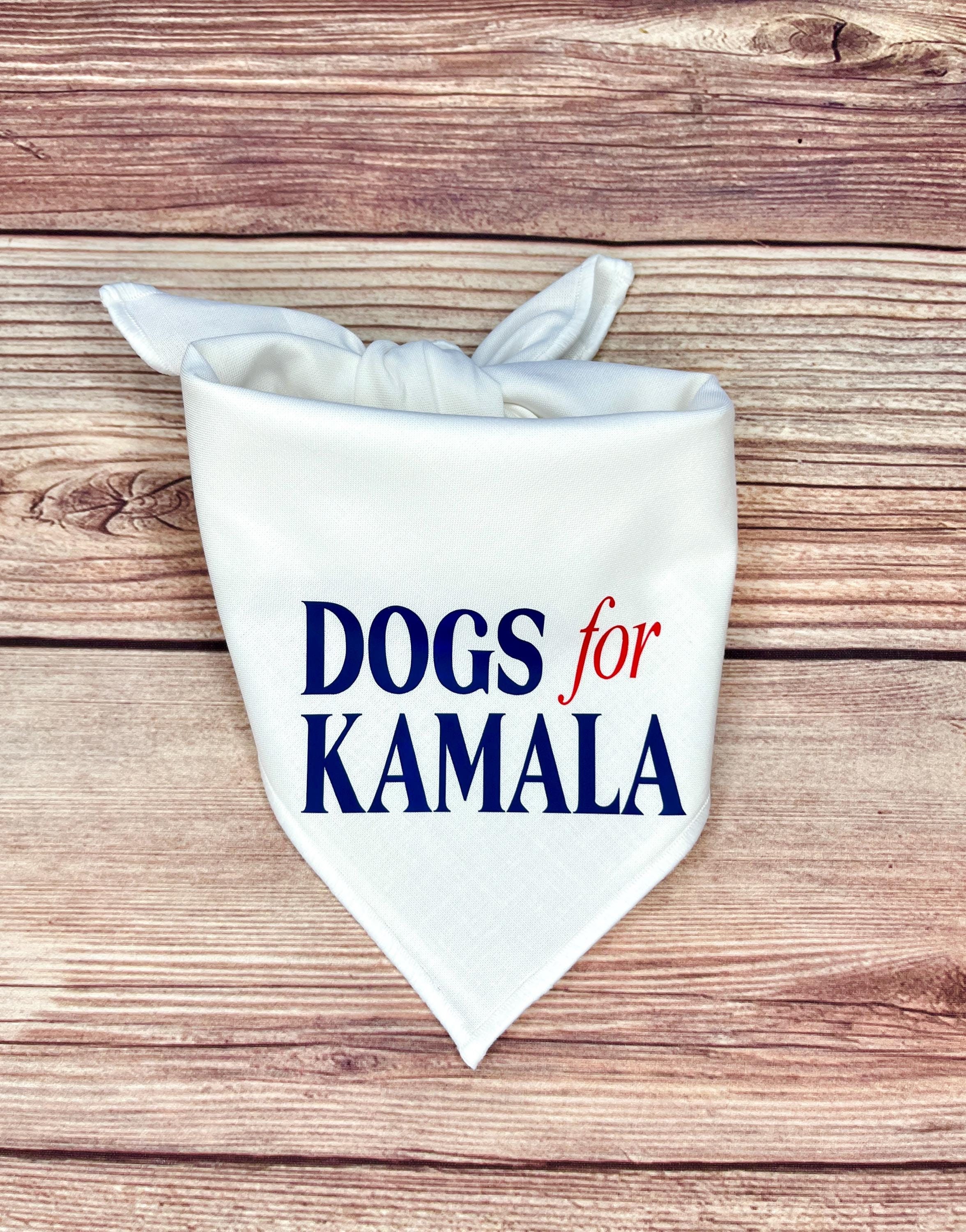 Dogs For Kamala Tie-On Dog Bandana | kamala dog bandana | dog mom for kamala | kamala dog clothes | kamala dog shirt | kamala for president