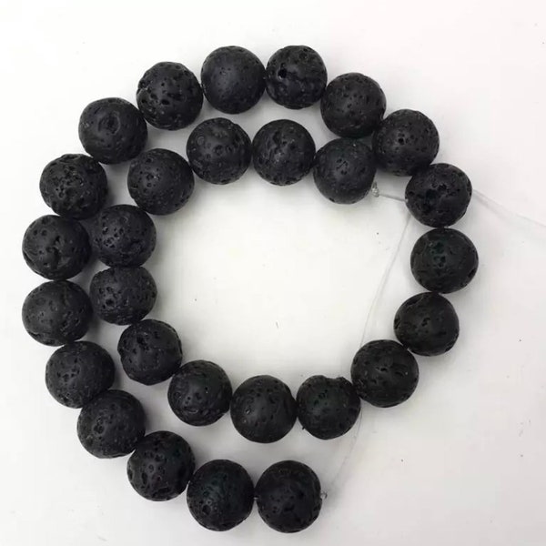 6mm or 8mm Lava beads, black Lava beads, high quality, wholesale beads, volcano beads
