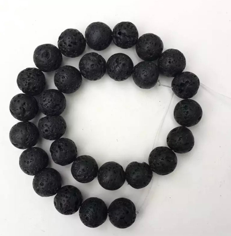 Natural Lava Beads Rocks Diffuser Oil Round Beads Lava Beads for Essential  Oil 4MM 6MM 8MM 10MM 12MM Bulk Lot Options 15 Strand 