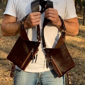 Ledertasche-Holster Lederholster Handarbeit Geschenk personalisiert