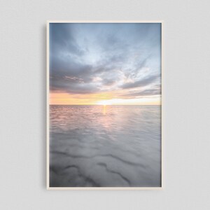 Bedroom Beach Art, Bedroom Ocean Art, Blue Photo Bedroom, Sunset Bedroom Art, Bedroom Vertical Photo, Sunrise Ocean Wall Art, Sea Print