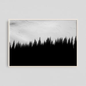 Tree Landscape Wall Decor Print, Black And White Photography Print, Tree Landscape Photography, Tree Landscape Photo, Dark Trees, Tree Photo
