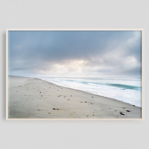 Blue Beach Photo, Light Blue Beach Photo, Beach Decor, Beach House Wall Art, Light Blue Wall Art, Wall Art Light Blue, Sunrise Wall Decor