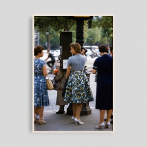 Vintage Photo, Vintage Fashion Print, Photo Prints, Retro Photo, Retro Kitchen Decor, Waiting Wall Art, Patience Wall Art, People Wall Art