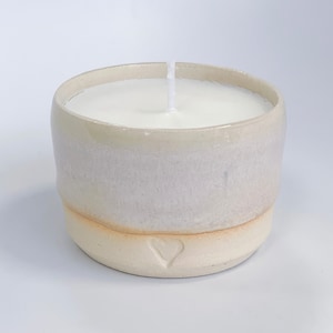 Handmade Ceramic Candle - Unscented Luxury Coconut-Soy Hand-poured Candle