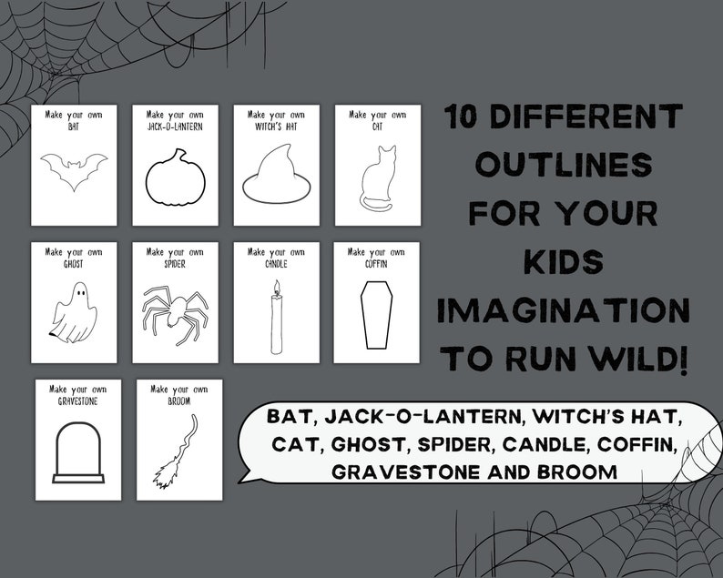 Halloween Drawing Activity Sheets, Printable Halloween Sheets, Kids ...