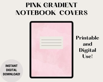 Digital Notebook Covers, Pink Printable Covers, Minimalist Covers, Goodnotes Samsung Notes Covers, Notability Covers, Digital Planner Covers