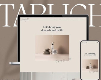 Showit Website Template for Marketing Professionals & Service-Based Entrepreneur Businesses | Agencies and Design Studios | Starlight Studio