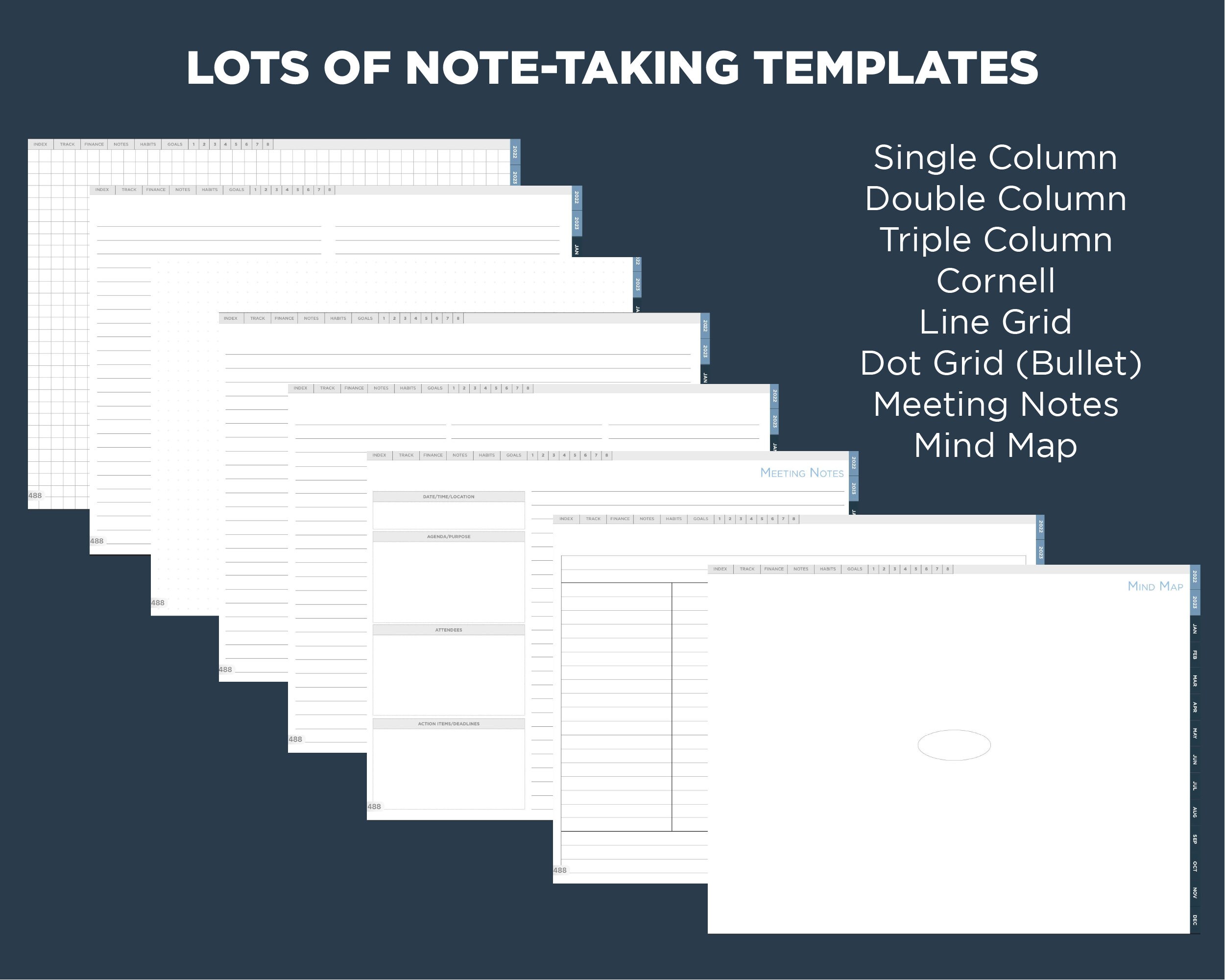 2022 Digital Planner for Goodnotes and Notability,ipad/android,blue ...
