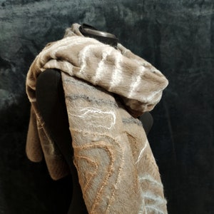 Luxery scarf / Beige shawl / brown scarf / felt scarf / wool shawl / women scarf