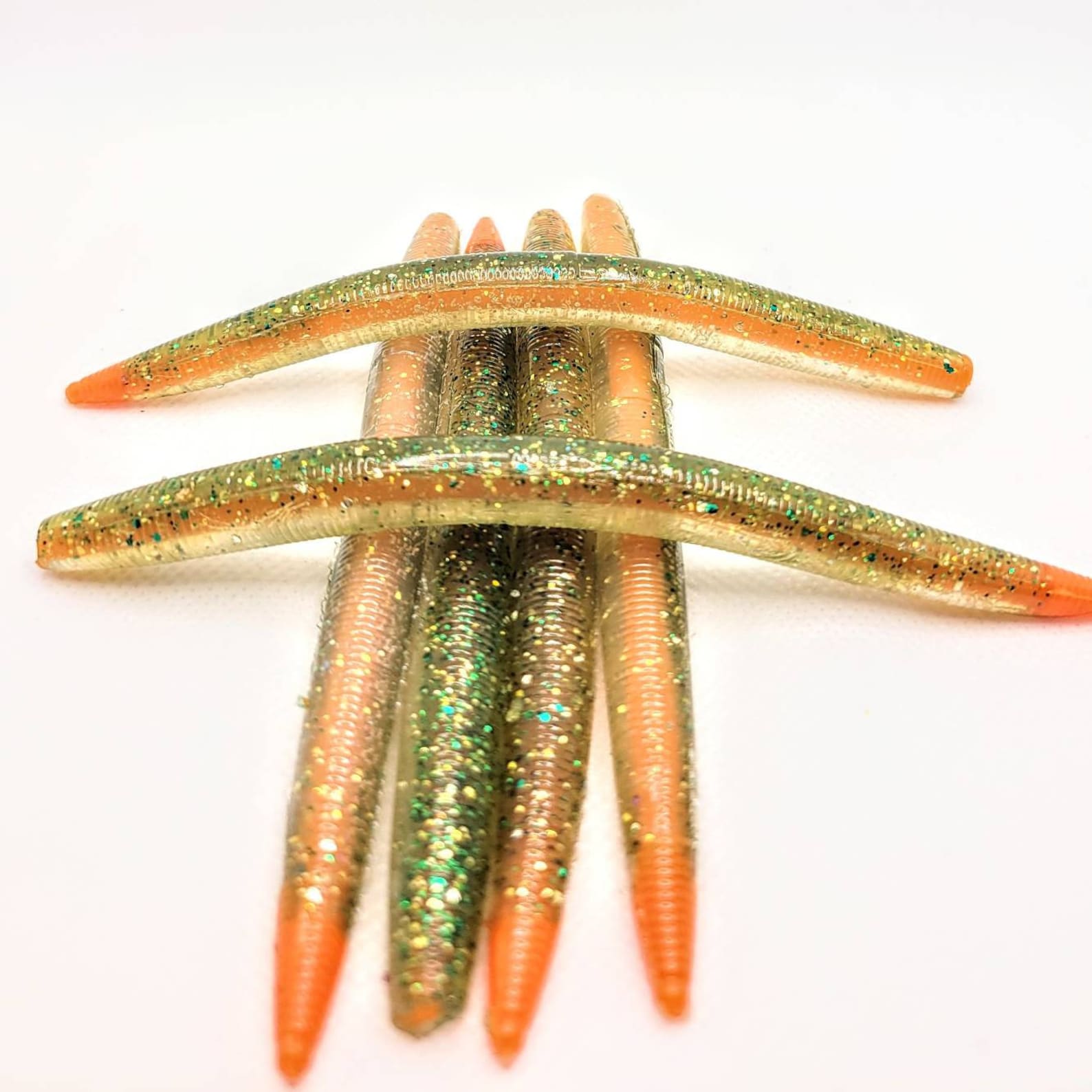 5 Custom Soft Plastic Bass stick baits senko style Etsy