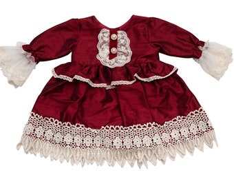 Haute Baby Colette Diaper Dress Red…