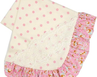 Haute Baby Girl Daisy Bloom Receiving Blanket Infant Newborn Size OS - Multicolor