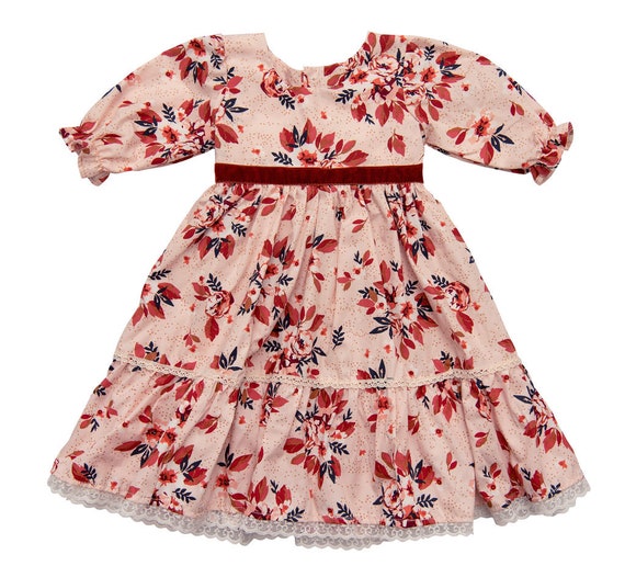 Haute Baby Cranberry Garden Sleeveless Floral Casual and Special Occasion  Girl Dress - Peach - Etsy Canada